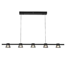 Rocket Iron & Glass Tri-Colour LED 5 Light Pendant